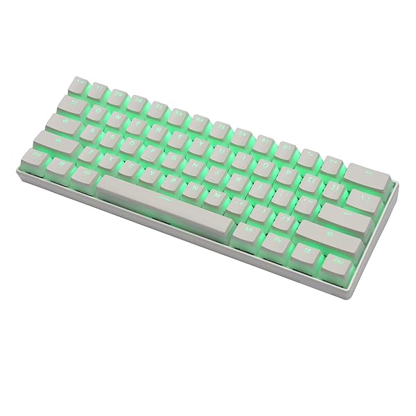 Happy Balls Happy Balls PBT Backlit Doubleshot Keycap Set for Cherry MX Mechanical Keyboards Translucent OEM Profile with Keycap Puller White - View 3 of 9