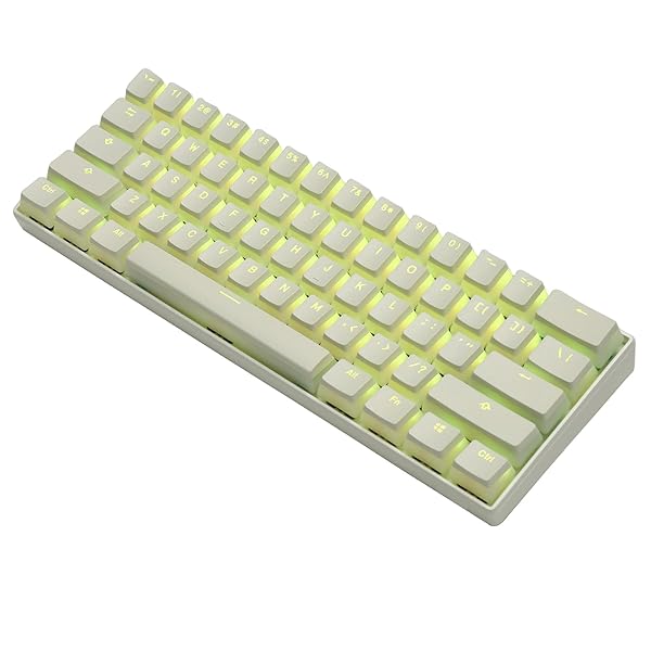 Happy Balls Happy Balls PBT Backlit Doubleshot Keycap Set for Cherry MX Mechanical Keyboards Translucent OEM Profile with Keycap Puller White - View 5 of 9