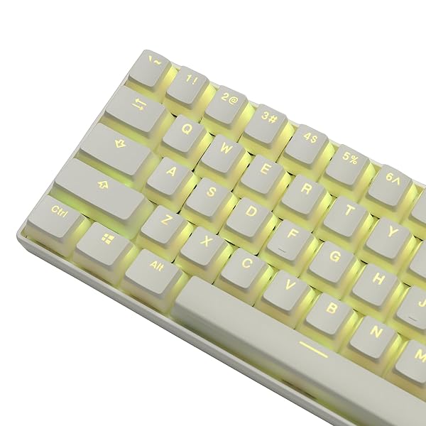Happy Balls Happy Balls PBT Backlit Doubleshot Keycap Set for Cherry MX Mechanical Keyboards Translucent OEM Profile with Keycap Puller White - View 8 of 9