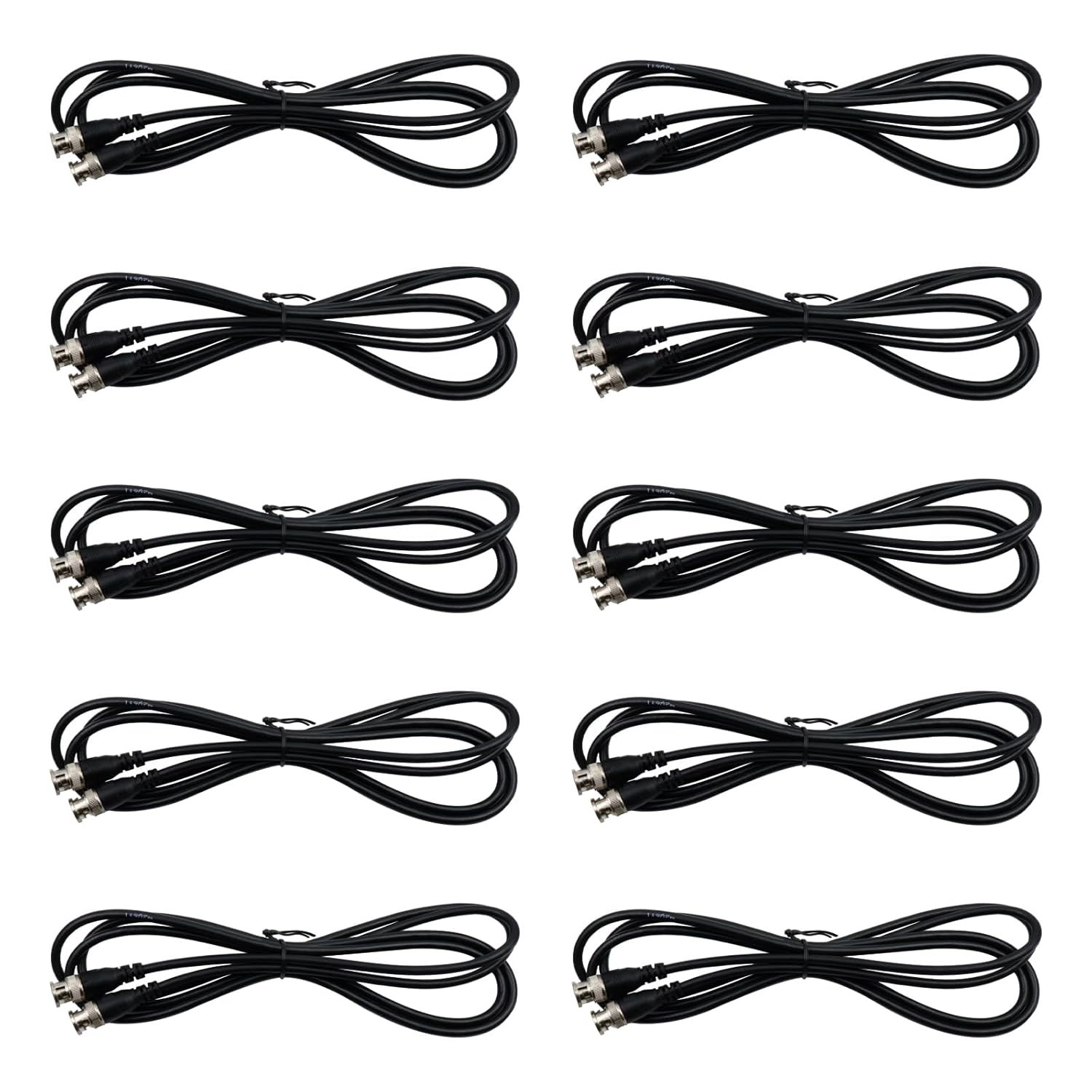 Antrader 10pcs RG58 6 Feet 50 Ohm BNC Male to BNC Male Coaxial Cable for Reliable Signal Transmission