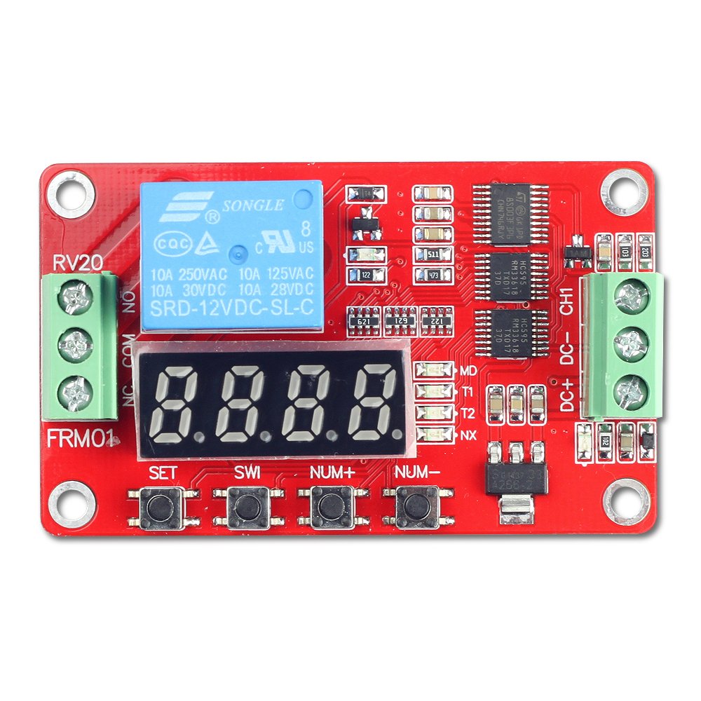 UCTRONICS UCTRONICS DC 12V Programmable Time Delay Relay Module with LED Display for Smart Home Automation Control - View 2 of 8