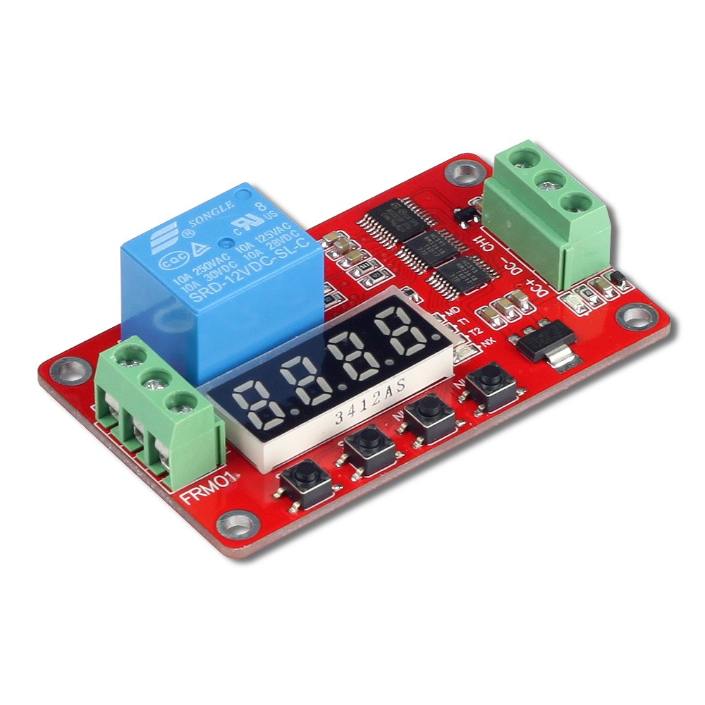 UCTRONICS UCTRONICS DC 12V Programmable Time Delay Relay Module with LED Display for Smart Home Automation Control