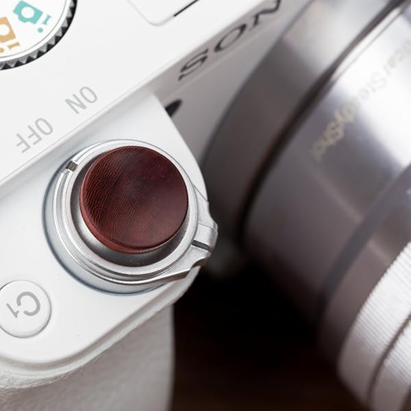 VKO VKO Wood Soft Shutter Release Button Sticker for Sony A7RIII, A7II, A7III, RX100 & X-T1 - Red Wood Grain Design - View 5 of 7