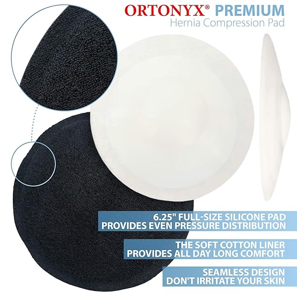 ORTONYX ORTONYX Umbilical Hernia Belt for Men and Women Abdominal Support Binder with Compression Pad for Hernia Surgery Prevention Small Medium - View 4 of 9