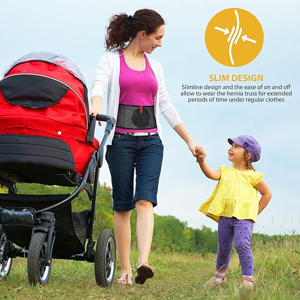 ORTONYX ORTONYX Umbilical Hernia Belt for Men and Women Abdominal Support Binder with Compression Pad for Hernia Surgery Prevention Small Medium - View 8 of 9