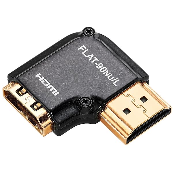 Zeskit Zeskit Zinc Alloy HDMI Right Angle Adapter with 24K Gold Plated Connectors for Optimal Performance - View 2 of 5