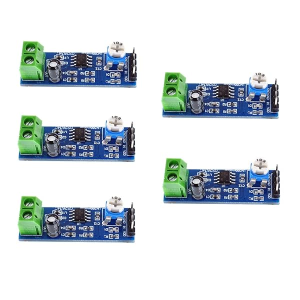 Oiyagai Oiyagai 5Pcs LM386 Audio Amplifier Module 200 Times Gain for Arduino 5V-12V EK1236