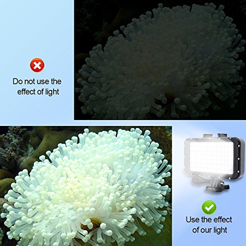 Suptig Underwater Dive Light 84 LED High Power Dimmable Waterproof 164ft for GoPro Canon Nikon Panasonic Sony SLR Cameras Black - View 3 of 9
