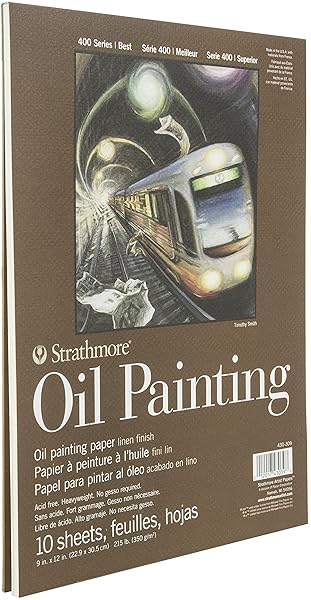 Strathmore Strathmore 400 Series Oil Painting Pad 9x12 - 10 Sheets for Artists | High-Quality Art Supplies - View 3 of 5