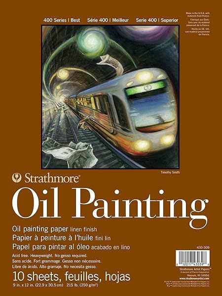 Strathmore Strathmore 400 Series Oil Painting Pad 9x12 - 10 Sheets for Artists | High-Quality Art Supplies - View 4 of 5