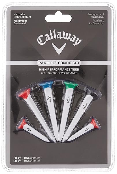 Callaway Buy Callaway Par-Tee Plastic Golf Tees - White 4 Pack for Ultimate Performance
