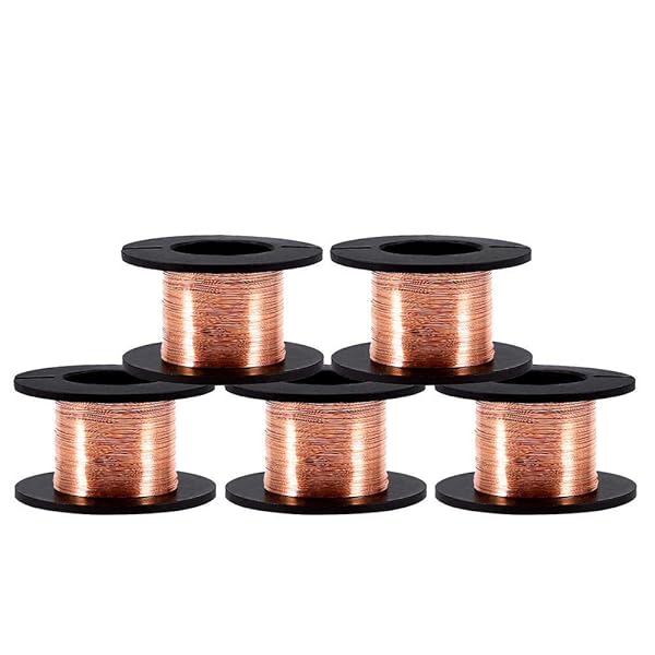 "5 Rolls 12m Enameled Copper Wire Set - 0.004" Diameter Winding & Repair Wire"