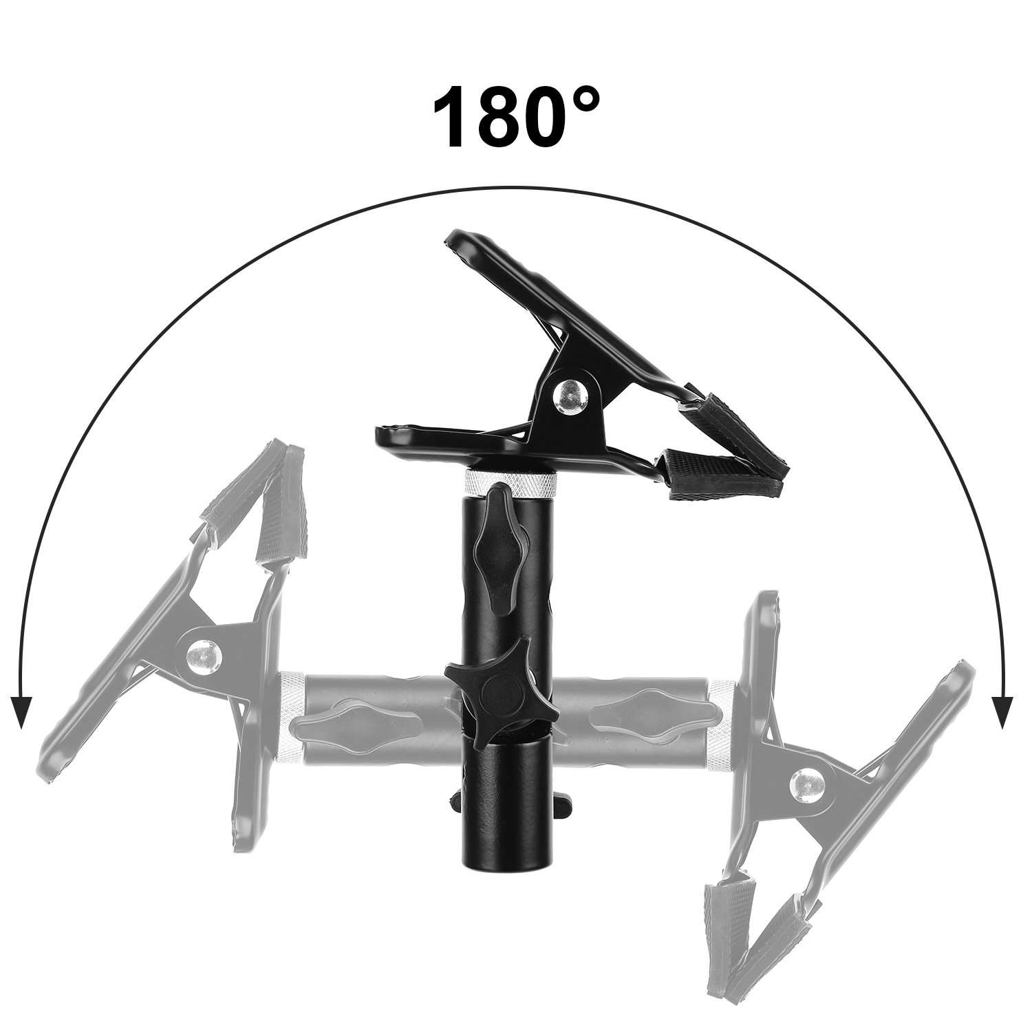 Anwenk Reflector Stand Holder Light Stand Bracket Mount Umbrella Bracket Photography Studio Heavy Duty Metal Clamp Holder 2 Pack - View 2 of 7