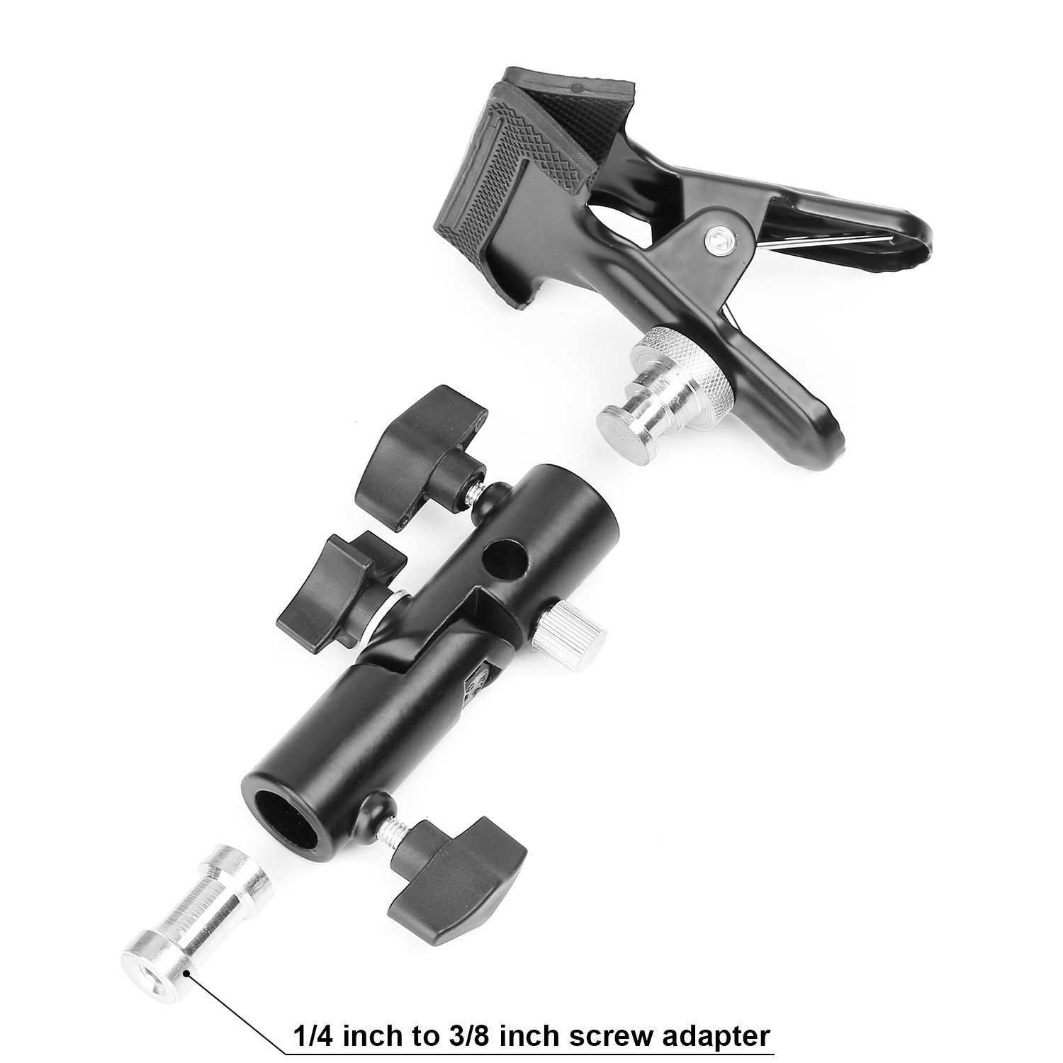 Anwenk Reflector Stand Holder Light Stand Bracket Mount Umbrella Bracket Photography Studio Heavy Duty Metal Clamp Holder 2 Pack - View 7 of 7