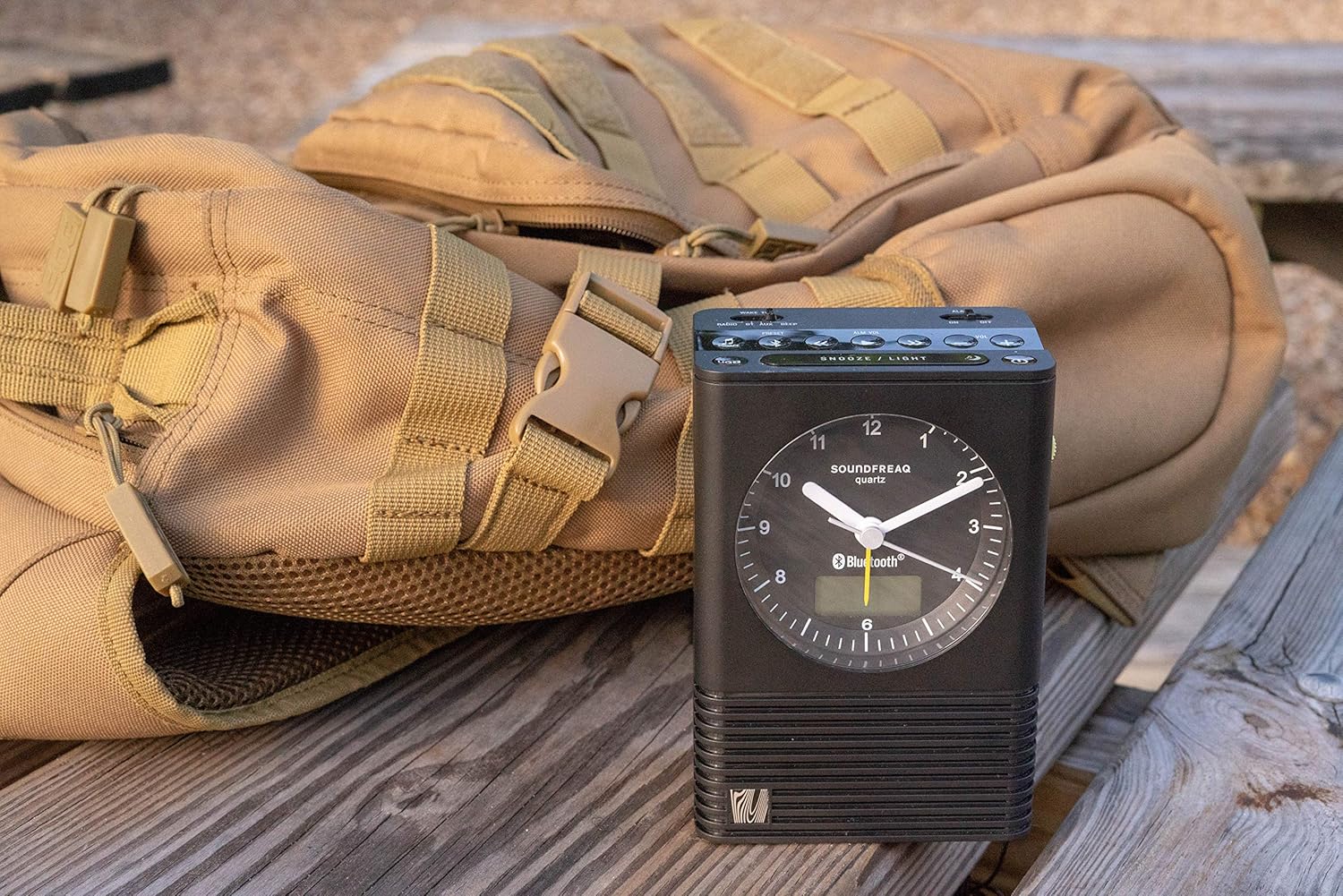 Soundfreaq Soundfreaq Sound Rise Classic SFQ-14 Bedside Alarm Clock Radio Bluetooth Speaker with FM Radio USB Charging Port and Snooze Feature - View 9 of 9