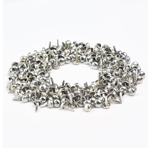 baotongle 500 PCS Brass Plated Paper Fasteners for Crafts - Gold & Silver Brads with Storage Bag | Baotongle DIY Scrapbooking Supplies - View 7 of 7