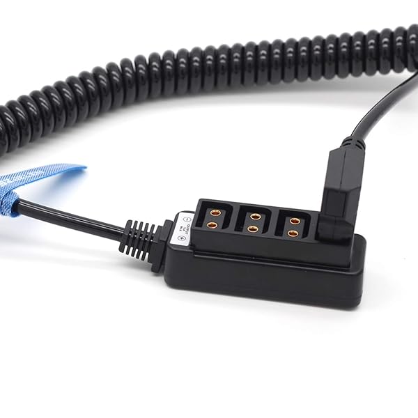 SZJELEN SZJELEN D-tap 4-Port Female P-tap Splitter Coiled Adapter Cable for Photography Power and Anton Bauer V-Mount Battery - View 2 of 5
