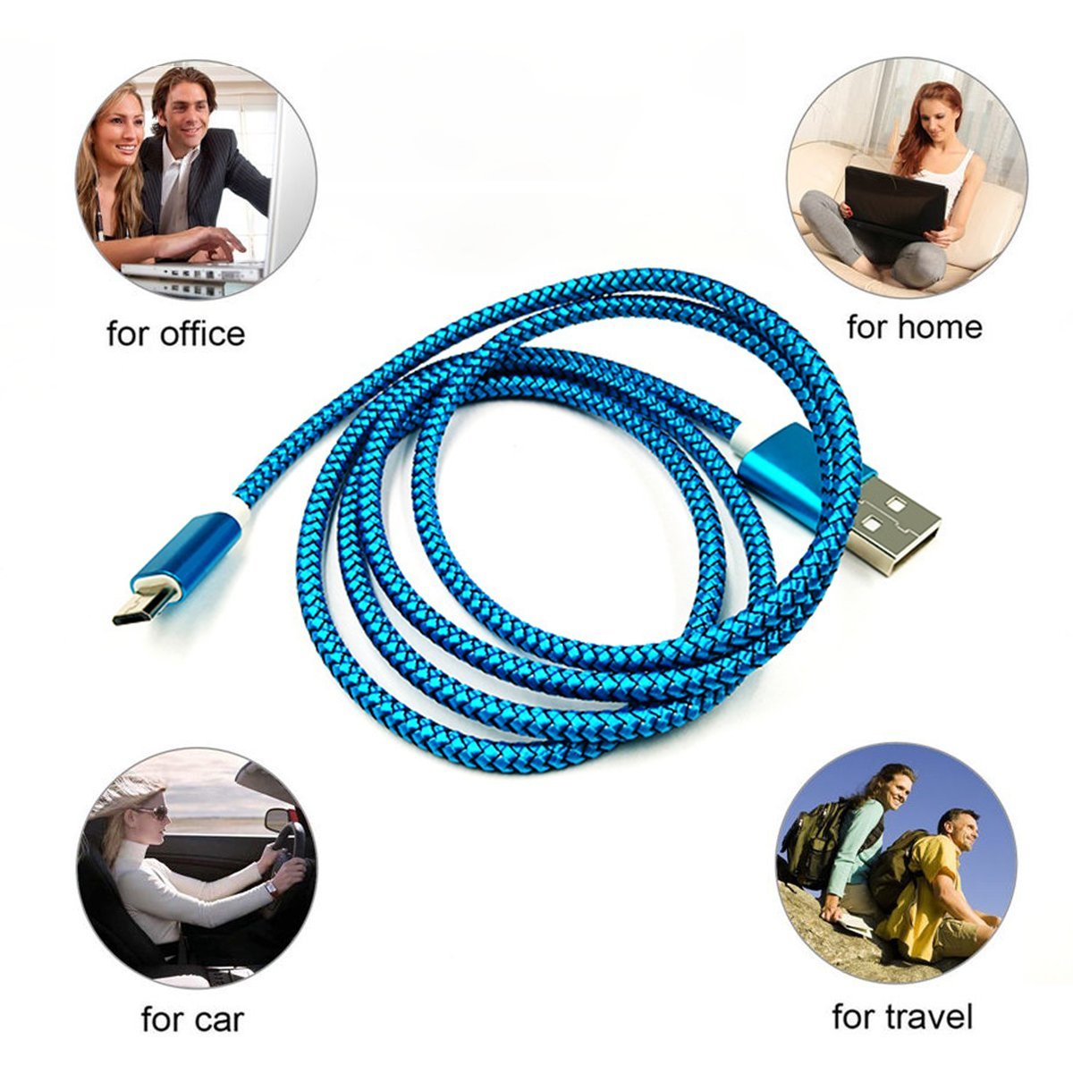 2 Pack 3.5ft Micro USB Cable Fast Charger for Samsung Galaxy Note Tab Kindle Fire HD and More - View 5 of 7