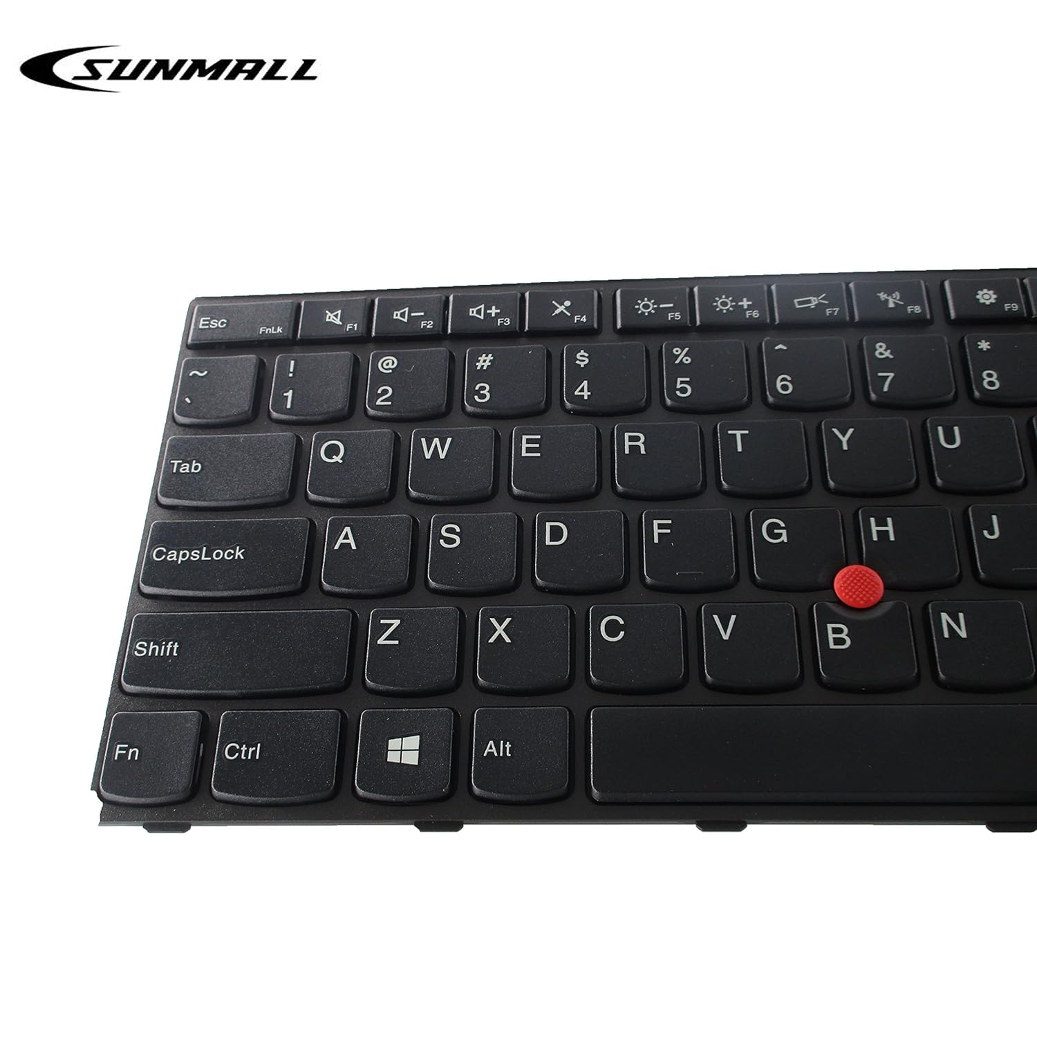 SUNMALL SUNMALL Laptop Keyboard Replacement Frame for Lenovo Thinkpad E550 E550C E555 E560 E565 US Layout Black - View 3 of 5