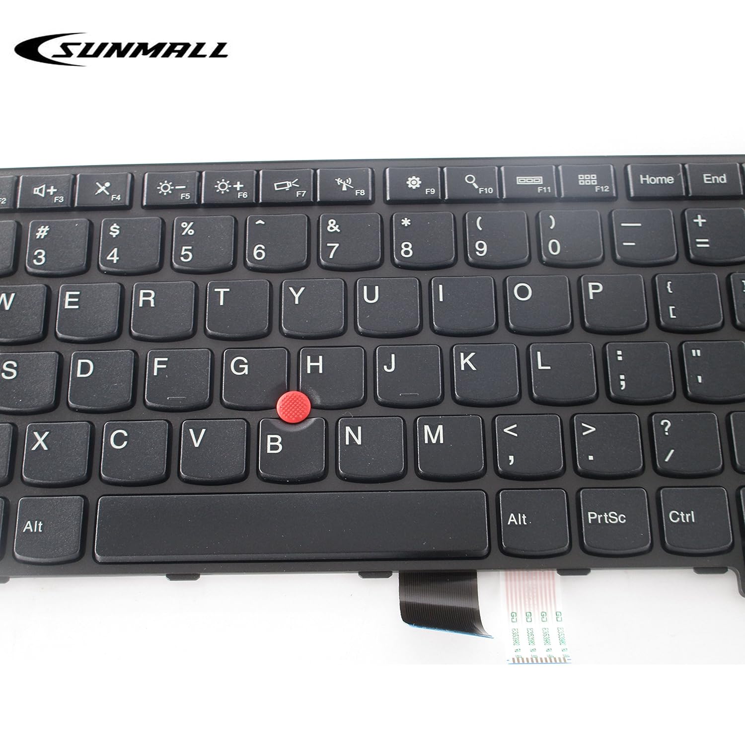 SUNMALL SUNMALL Laptop Keyboard Replacement Frame for Lenovo Thinkpad E550 E550C E555 E560 E565 US Layout Black - View 4 of 5