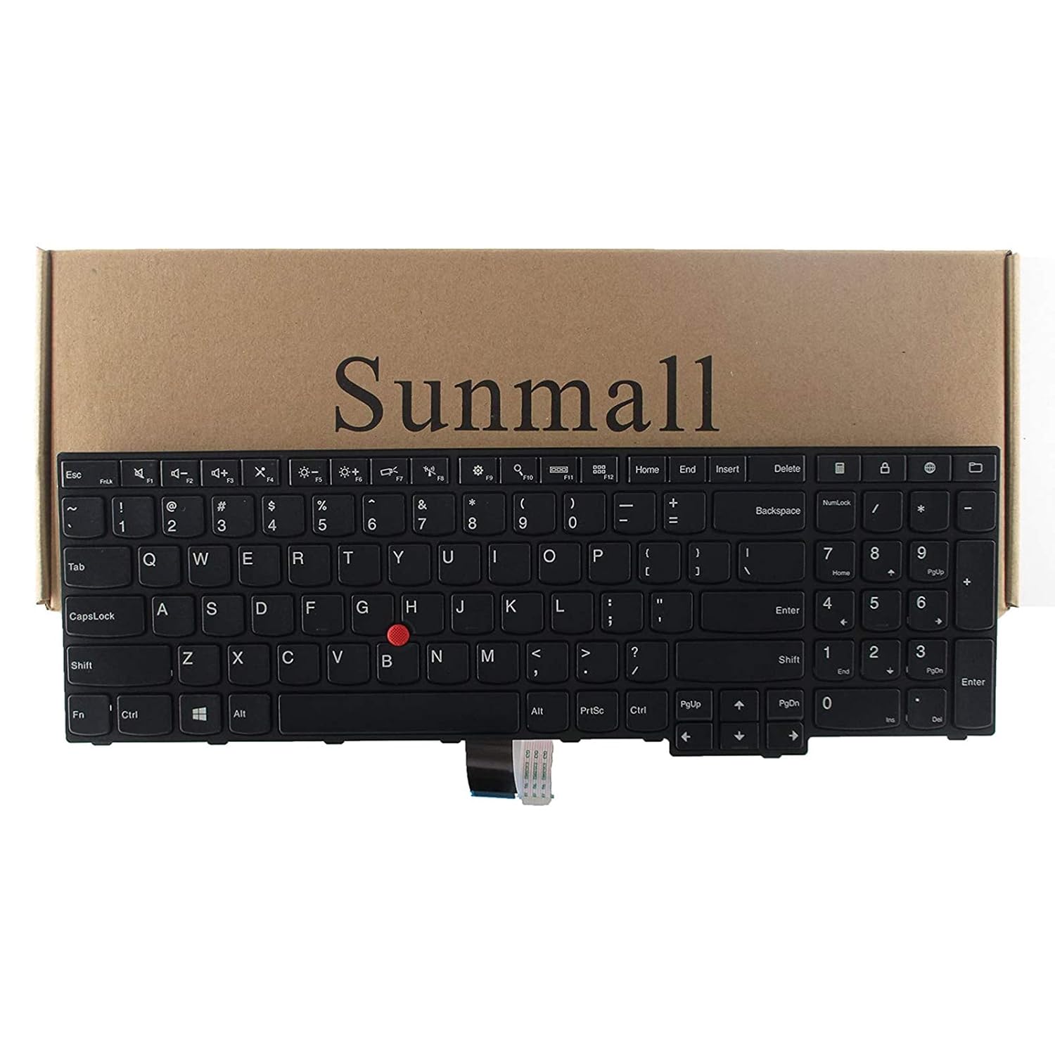 SUNMALL Laptop Keyboard Replacement Frame for Lenovo Thinkpad E550 E550C E555 E560 E565 US Layout Black