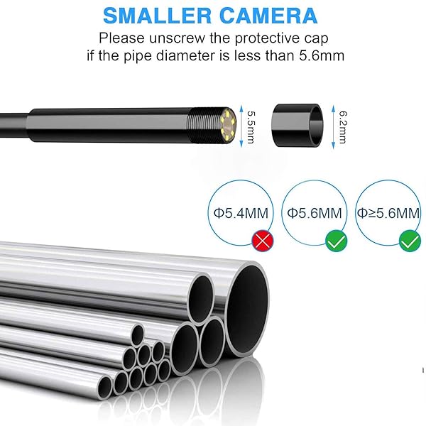 NIDAGE NIDAGE Wireless Endoscope for Automotive Inspection Flexible Waterproof 5.5MM WiFi Borescope Camera for Android and iOS Smartphones 4.92FT - View 3 of 7