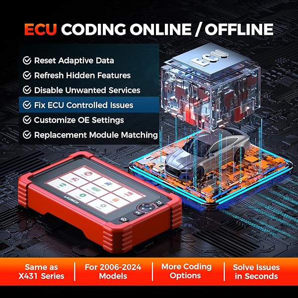 LAUNCH Launch CRP129 Professional OBD2 Scanner Code Reader for Engine Transmission ABS Airbag EPB SAS Oil Reset with 16 Pin Cable - View 4 of 10