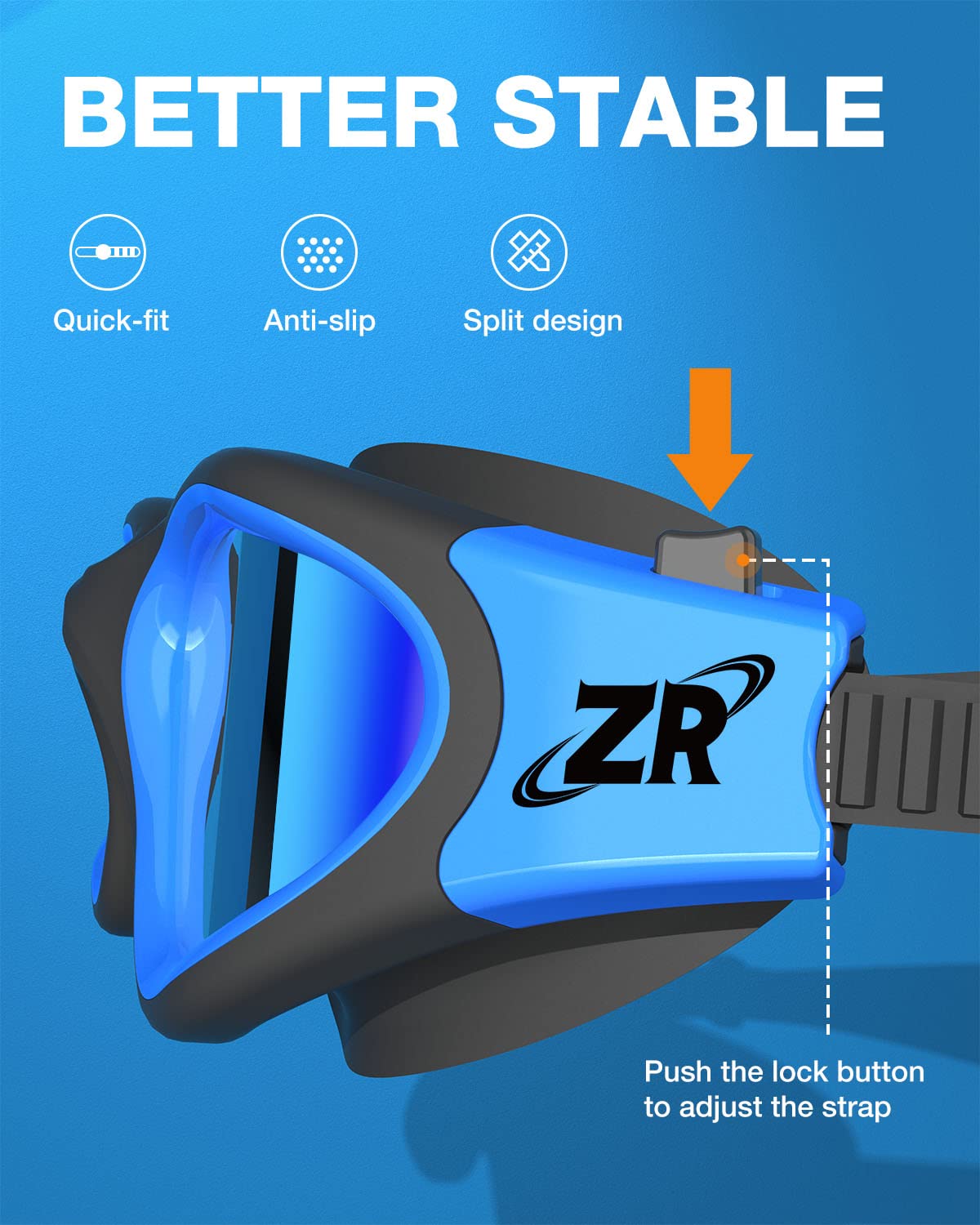 ZIONOR Swim Goggles G1 Polarized with UV Protection Anti-fog Adjustable Strap for Men Women Indoor Outdoor Swimming - View 6 of 9