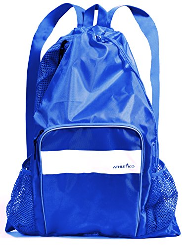 Athletico Athletico Mesh Swim Bag with Wet and Dry Compartments Ideal for Swimming Beach Camping and More Blue