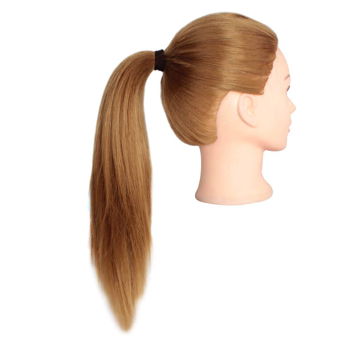 Leeven 20 Inch Human Hair Mannequin Head for Cosmetology and Hairdressing Training Makeup Practice 27# - View 7 of 8