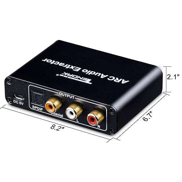Tendak HDMI ARC Adapter - Tendak Audio Extractor with Optical TOSLINK, Coaxial & 3.5mm for HDTV, Soundbar & Amplifier - View 4 of 8