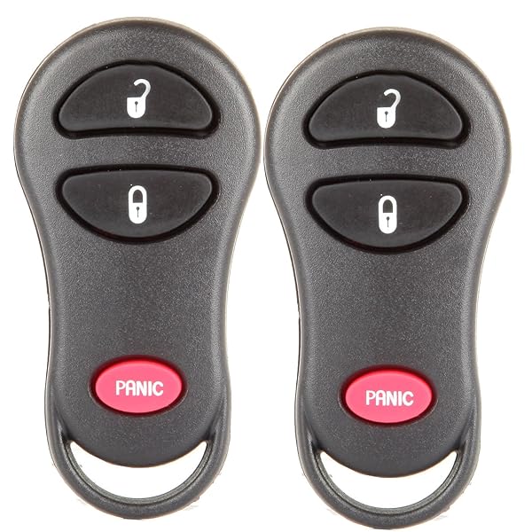cciyu CCiyu Keyless Entry Remote Car Key Fob Clicker Transmitter for Chrysler Dodge Plymouth GQ43VT17T 2X3 Buttons Replacement