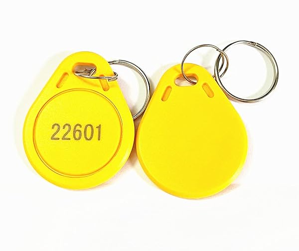 Quentin 100pcs Thin 26 Bit Proximity Key Fobs Compatible with ISOProx Readers for Access Control Systems Yellow - View 3 of 5