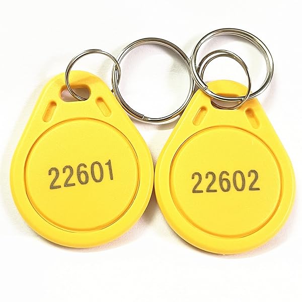 Quentin 100pcs Thin 26 Bit Proximity Key Fobs Compatible with ISOProx Readers for Access Control Systems Yellow - View 5 of 5
