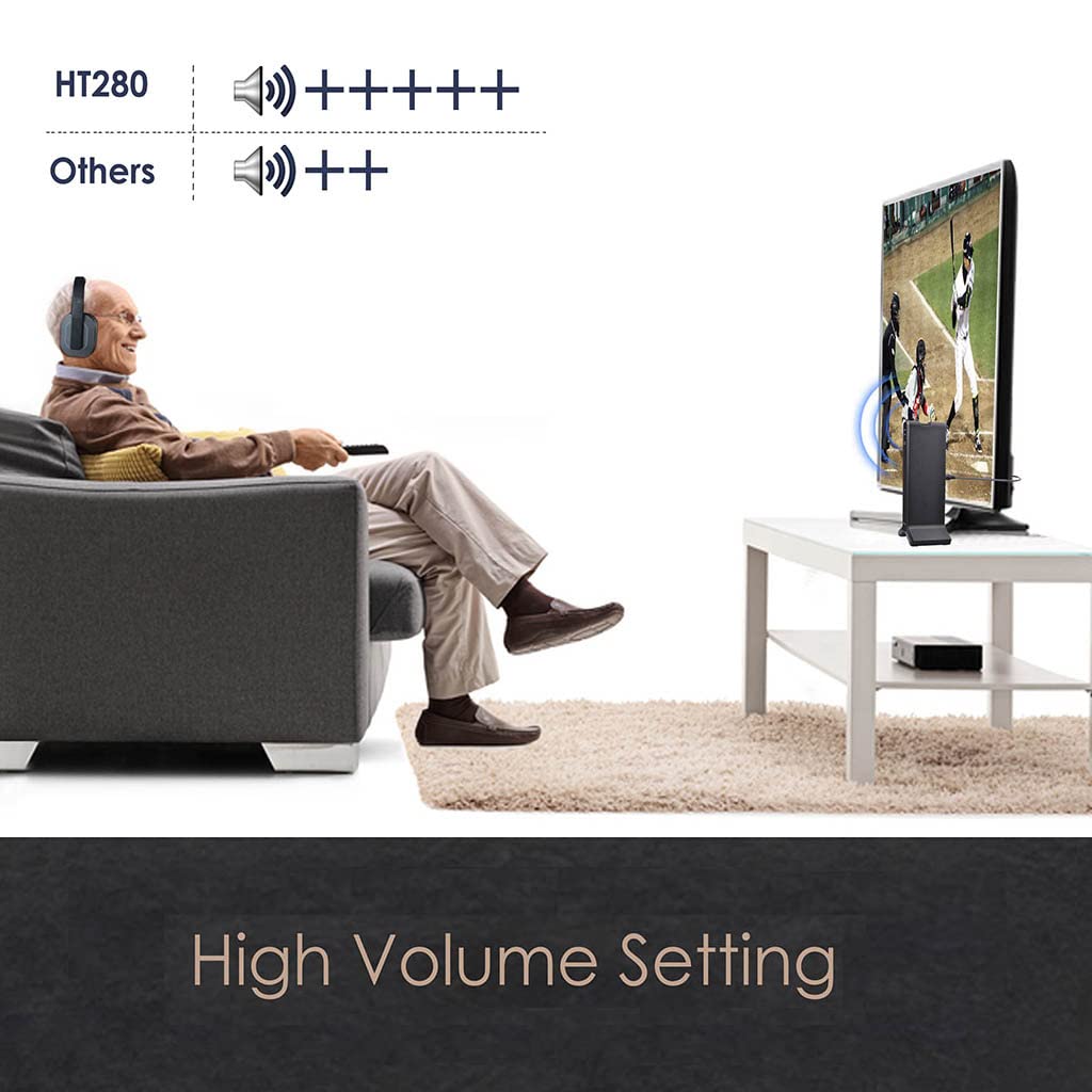 Avantree Avantree HT280 Wireless Headphones for TV with 2.4G Transmitter Charging Dock High Volume Ideal for Seniors 100ft Range No Audio Delay - View 5 of 7