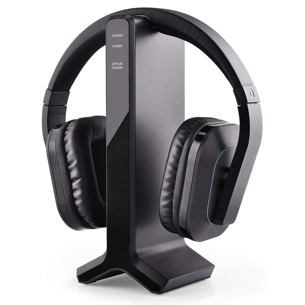 Avantree HT280 Wireless Headphones for TV with 2.4G Transmitter Charging Dock High Volume Ideal for Seniors 100ft Range No Audio Delay