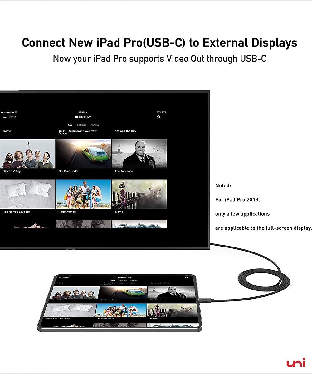 uni Uni USB C to HDMI Cable 3ft 4K 60Hz Braided for MacBook Pro Air iPhone 15 Pro Samsung S23 Chromebook and More - View 9 of 9