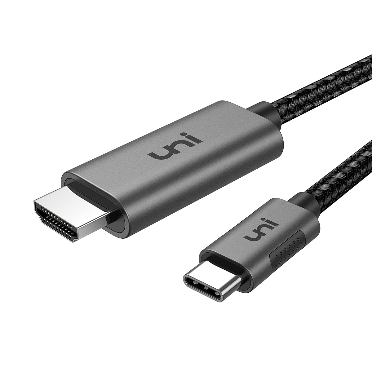 uni Uni USB C to HDMI Cable 3ft 4K 60Hz Braided for MacBook Pro Air iPhone 15 Pro Samsung S23 Chromebook and More