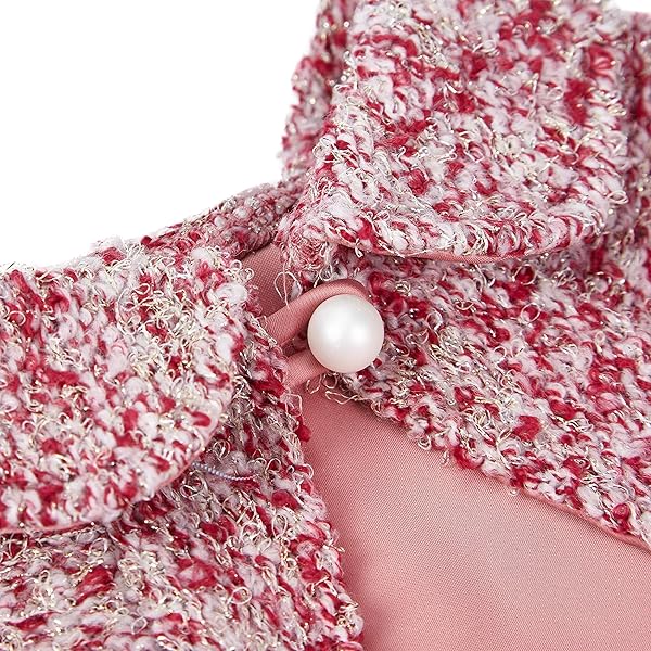 Blueberry Pet Blueberry Pet Marled Cerise Red All Weather Handmade Knit Dog Poncho Cape with Detachable Necklace for Dogs Back Length 10 Inches - View 4 of 7