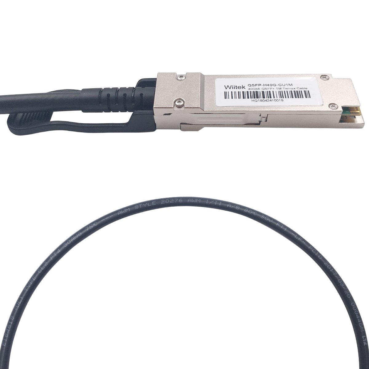 Wiitek 2M QSFP+ DAC Twinax Cable 40GbE Direct Attach Copper Cable 30AWG for Cisco Dell Ubiquiti D-Link Juniper Huawei Mellanox Mikrotik SuperMicro - View 4 of 7