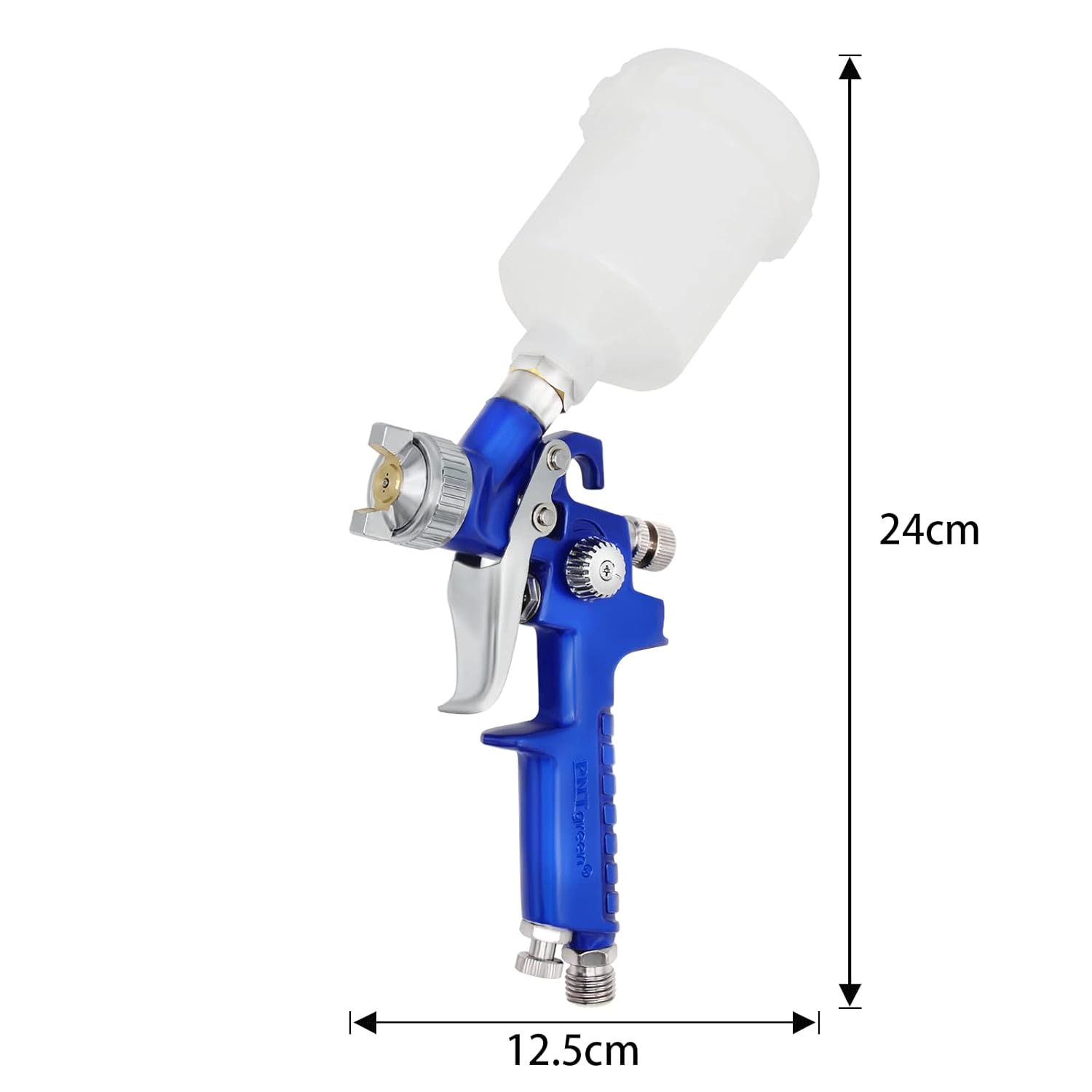 PNTGREEN PNTGREEN HVLP Mini Spray Gun Air Paint Sprayer 0.8 mm Nozzle 125 cc Capacity Ideal for House Automotive and Furniture Painting - View 5 of 7