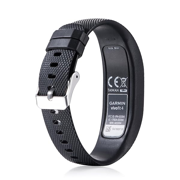 ZSZCXD Garmin Vivofit 4 Silicone Replacement Band Black Large Durable Wristband Strap - View 2 of 3