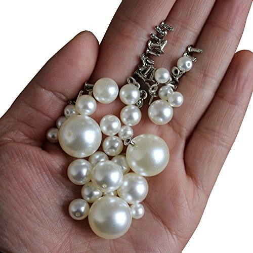 AKOAK AKOAK 100 Set Pearl Rivet Half Hole Faux Pearls for DIY Accessories Hat Shoe Clothes Bag Skirt Bridal Veil 8.0mm - View 4 of 8