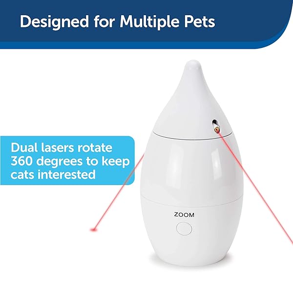 PetSafe PetSafe Zoom Rotating Laser Cat Toy with 2 Interactive Laser Lights for Engaging Playtime - View 5 of 9