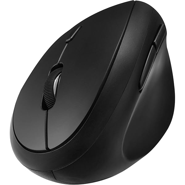 Adesso iMouse V10 Wireless Vertical Ergonomic Mini Mouse - 2.4GHz, 800/1200/1600 DPI, 6 Buttons for Comfort & Precision