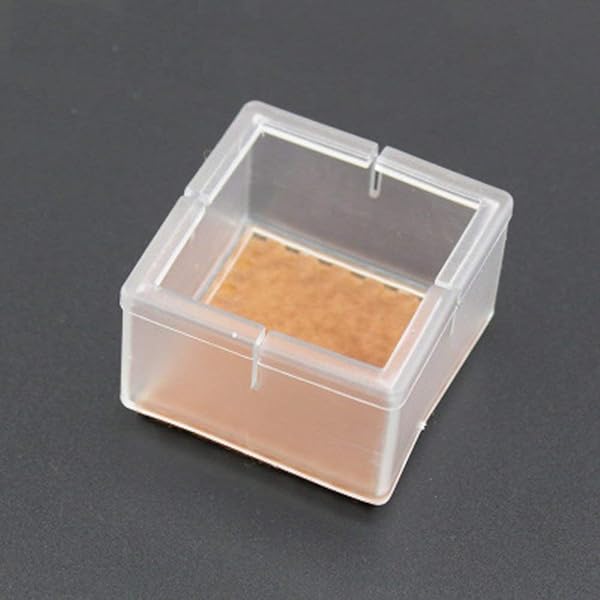 Antrader Antrader 12pcs Silicone Furniture Pads Non-Slip Floor Protectors for 2 Inch Square Table Legs Clear - View 3 of 6