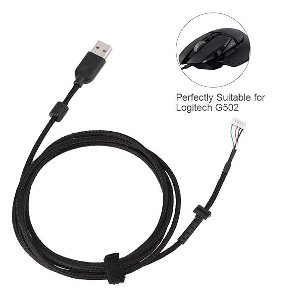ASHATA Richer-R USB Mouse Cable Replacement - 2.19yd Plug and Play for Seamless Connectivity - View 4 of 10