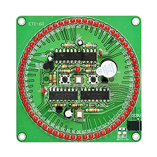 Gikfun DIY Gikfun 60s Electronic Timer Kit for Arduino - Soldering Practice with 61 Red LEDs EK1904