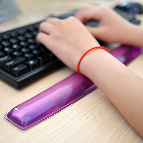 ABRONDA ABRONDA Silicone Gel Keyboard and Mouse Wrist Rest Pad Set Ergonomic Heart-Shaped Comfortable Durable Pain Relief Purple - View 3 of 7