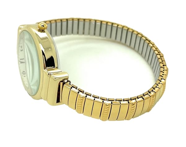 Wincci Ladies Big Numbers Stretch Elastic Band Fashion Watch by Wincci in Gold for Stylish and Comfortable Wear - View 4 of 4